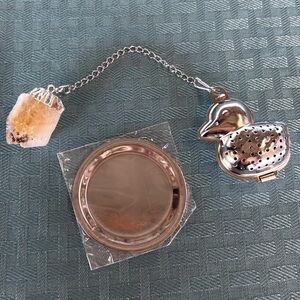 Stainless Steel Ducky Tea Infuser with Citrine Charm